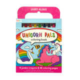 Coloring Book and Crayon Set - Unicorn Pals - Set of 9 Crayons