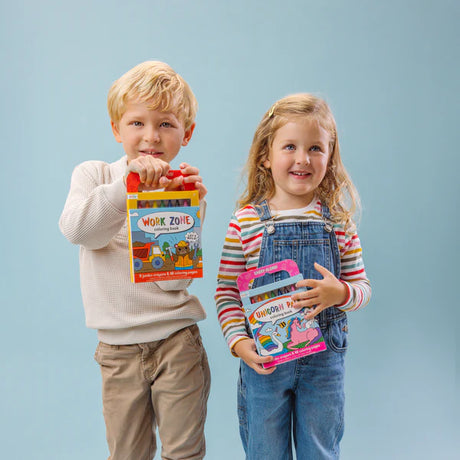 Coloring Book and Crayon Set - Work Zone - Set of 9 Crayons