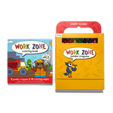 Coloring Book and Crayon Set - Work Zone - Set of 9 Crayons