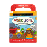 Coloring Book and Crayon Set - Work Zone - Set of 9 Crayons
