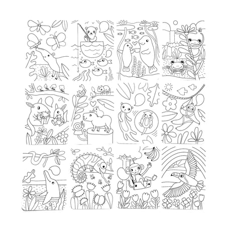 Undercover Art Hidden Pattern Coloring Activity Art Cards - Rainforest Fun