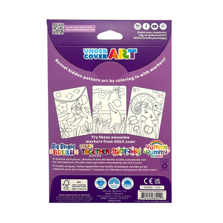 Undercover Art Hidden Pattern Coloring Activity Art Cards - Rainforest Fun