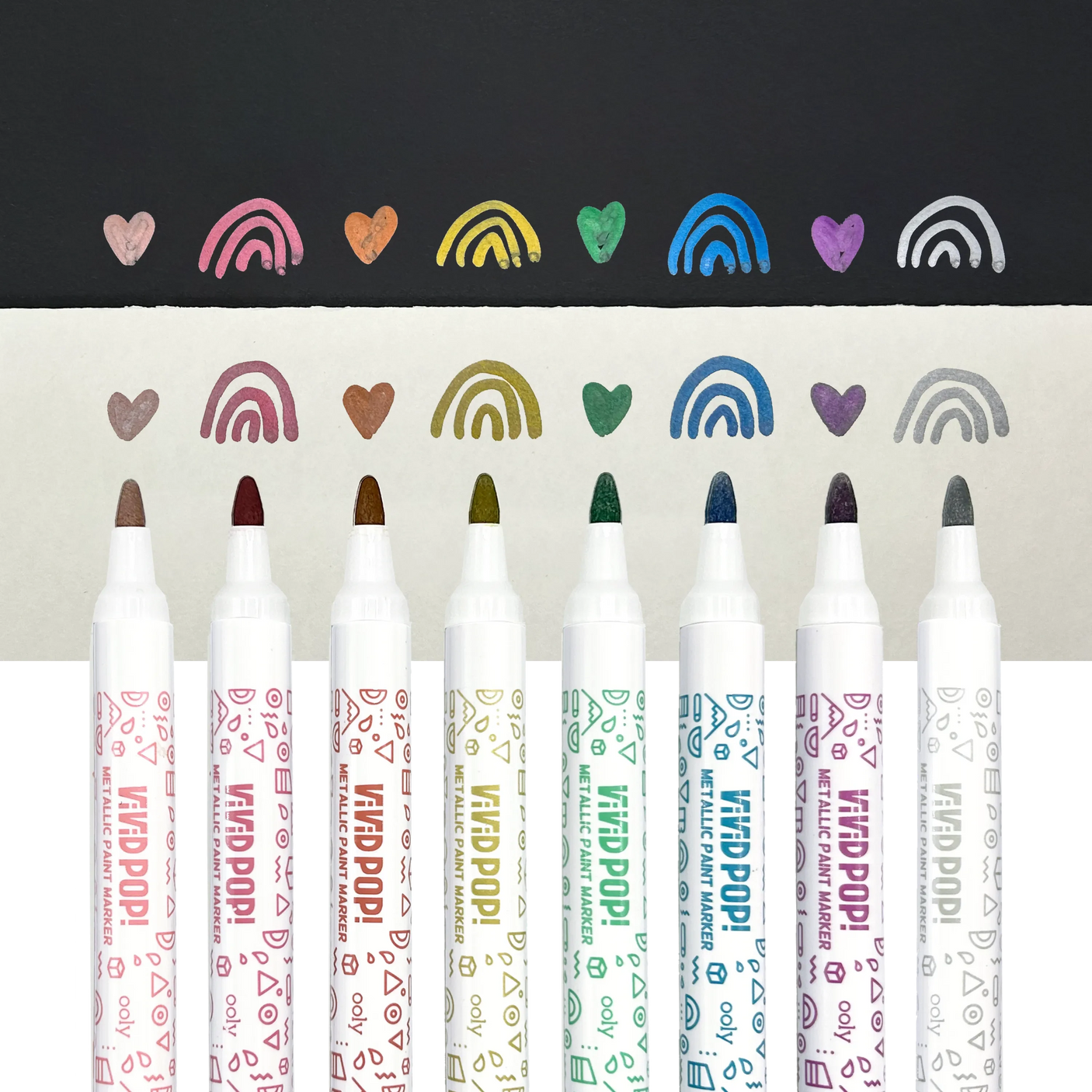 Metallic Colors Vivid Pop Opaque Water Based Markers
