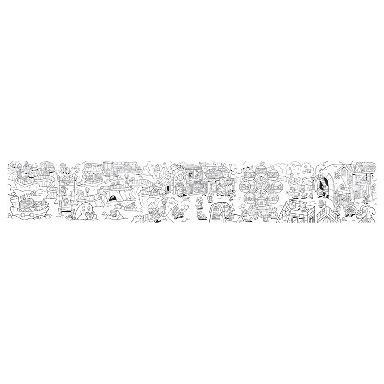 Picturesque Panorama Colouring Book - Seaside Animal Town