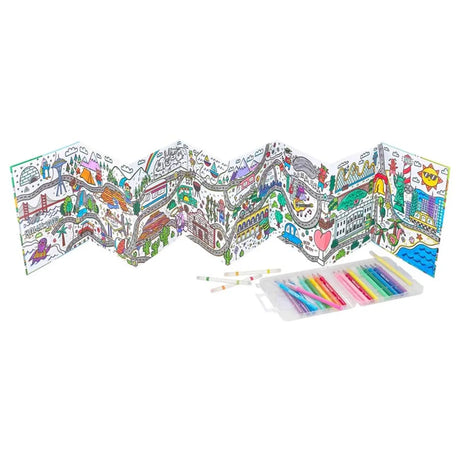 Picturesque Panorama Colouring Book - Seaside Animal Town