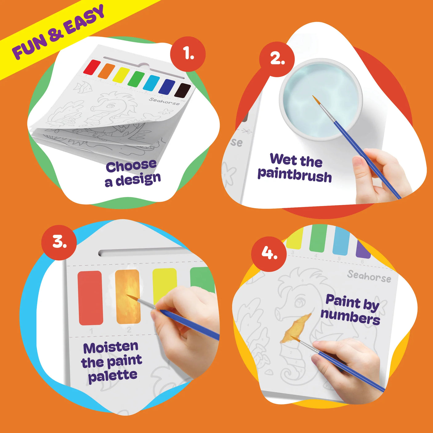 Paint with Water Coloring Book For Kids