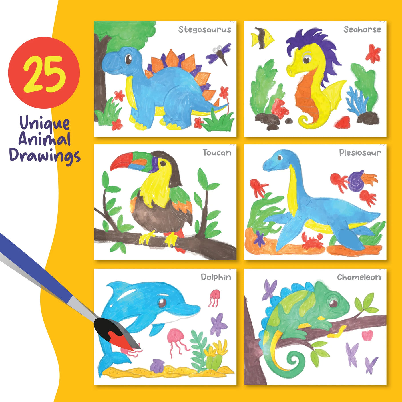 Paint with Water Coloring Book For Kids