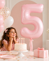 Light Pink Foil Number Balloon - 86cm