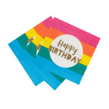 Rainbow 'Happy Birthday" Napkins