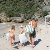 Caryall Beach Bag - The Vacay Olive Stripe