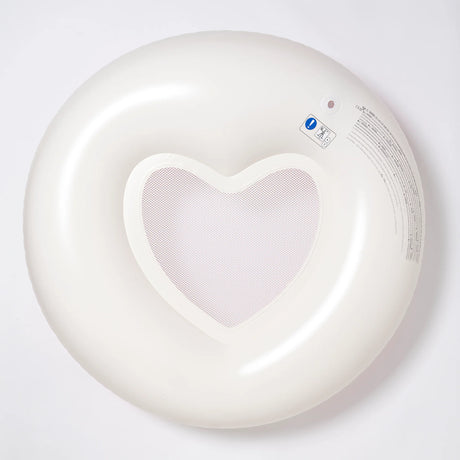 Luxe Tube Pool Ring Stole My Heart Pink Stripe