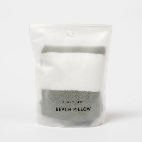 Inflatable Beach Pillow The Vacay Olive Stripe