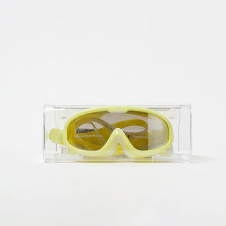 Kids Swim Mask Salty the Shark Neon Yellow