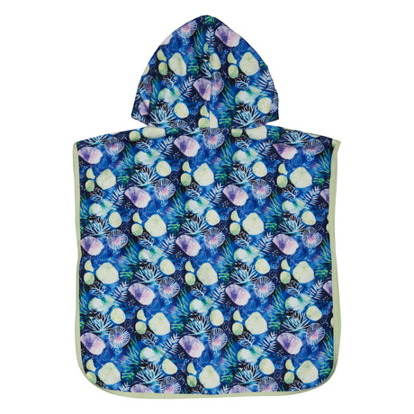 Hooded Terry Poncho - Seashells