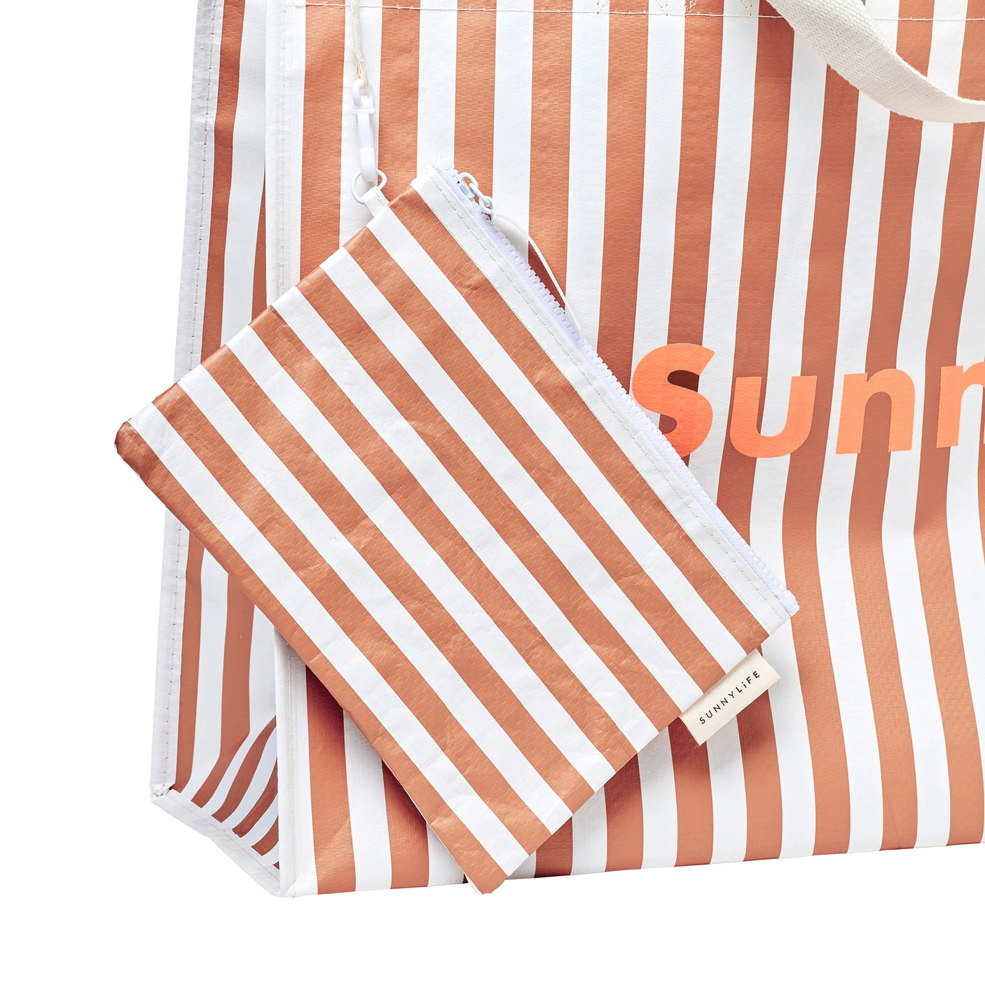 Caryall Beach Bag - Tierra Clay Stripe