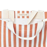 Caryall Beach Bag - Tierra Clay Stripe