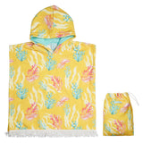 Hooded Terry Poncho - Sunset Reef