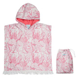 Hooded Terry Poncho - Thalassa Pink
