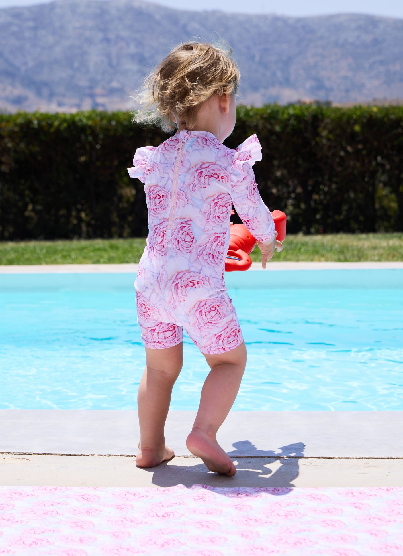 Girl's Bodysuit Long Sleeve - Rose