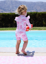 Girl's Bodysuit Long Sleeve - Rose