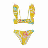 Girl's Tie Knot Bikini - Sunset Reef