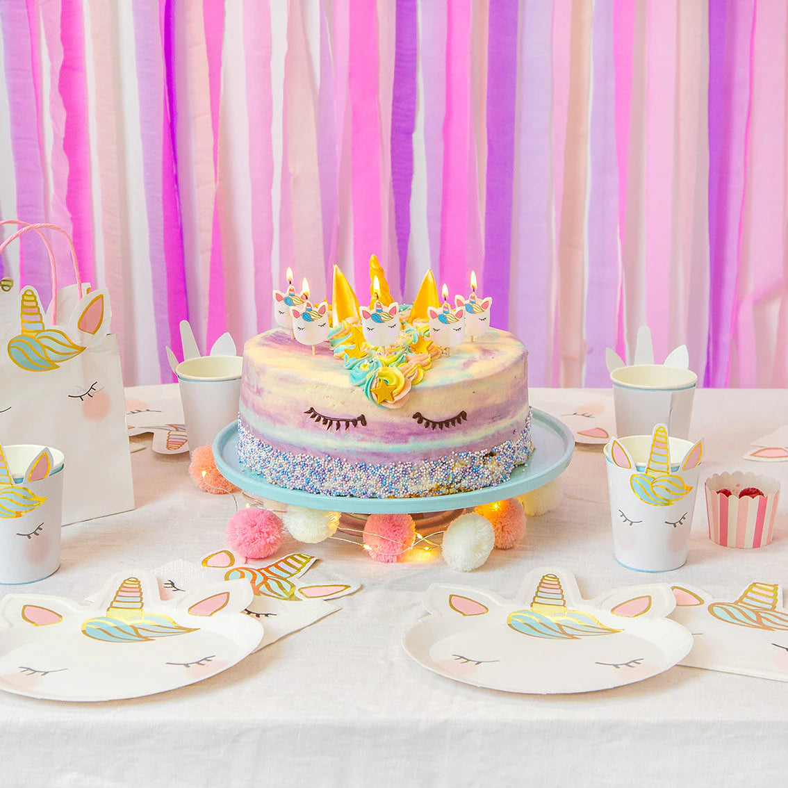 We Heart Unicorns Cake Candles