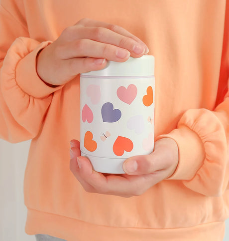Double Wall Insulated Food Jar - 300ml - Hearts