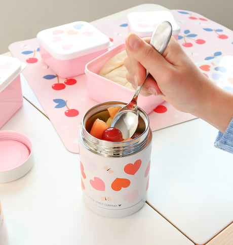 Double Wall Insulated Food Jar - 300ml - Hearts