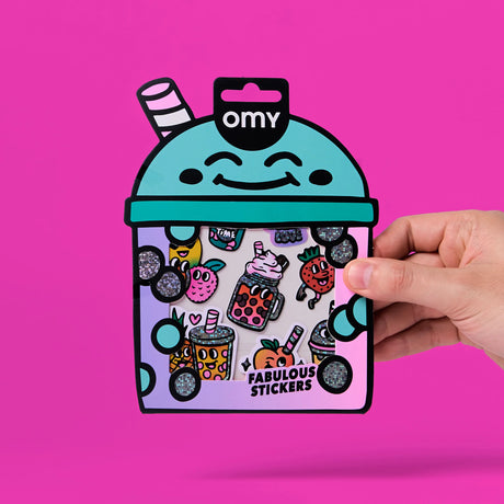 Combo Set Sticker by Number NoteBook Bubble Tea  & 2 Fabulous Stickers - Tea & Donuts