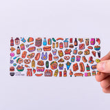 Combo Set Sticker Activity Book Dino & 2 Fabulous Stickers - Food & Croissant