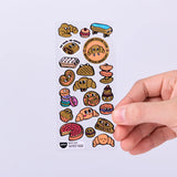 Combo Set Sticker Activity Book Dino & 2 Fabulous Stickers - Food & Croissant