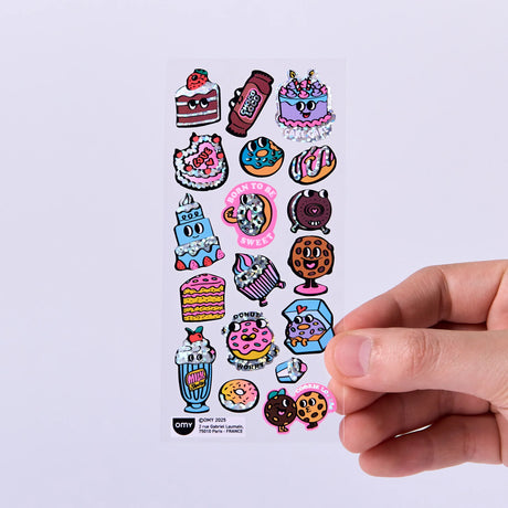 Combo Set Sticker by Number NoteBook Bubble Tea  & 2 Fabulous Stickers - Tea & Donuts