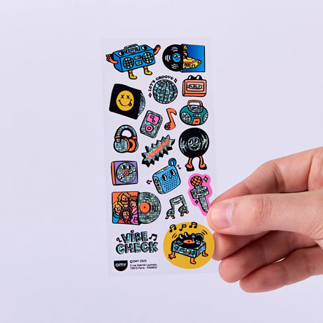 Combo Set Sticker by Number NoteBook Street  & 2 Fabulous Stickers - Noodle & Music