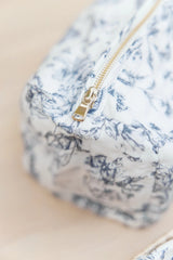 Toiletry Bag Toile de Jouy Blue