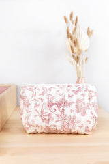 Toiletry Bag Toile de Jouy Pink