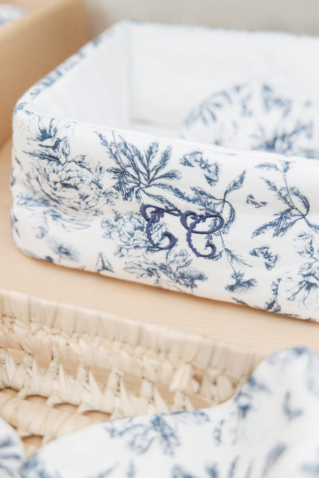 Basket Toile de Jouy Blue