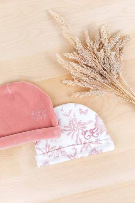 Beanie Toile de Jouy Pink