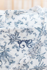 Baby Nappy Bag Toile de Jouy Blue