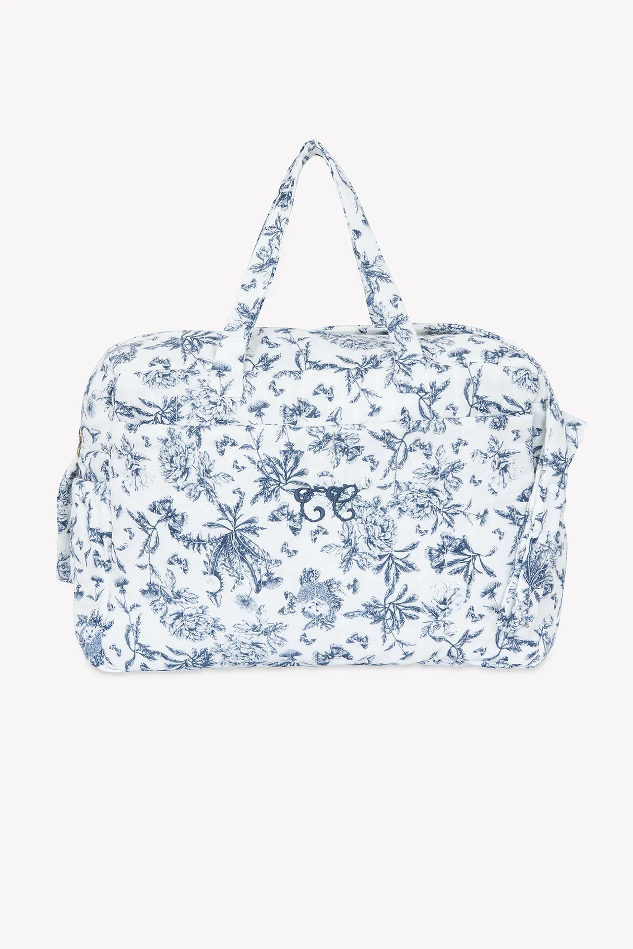 Baby Nappy Bag Toile de Jouy Blue
