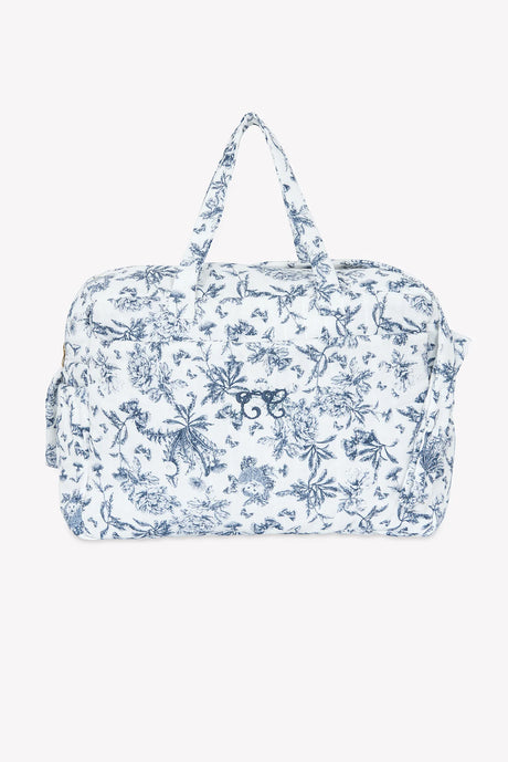 Baby Nappy Bag Toile de Jouy Blue