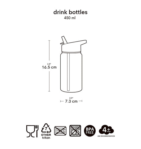 Tritan Water Bottle - 450ml - Butterflies
