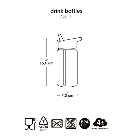 Tritan Water Bottle - 450ml - Jungle