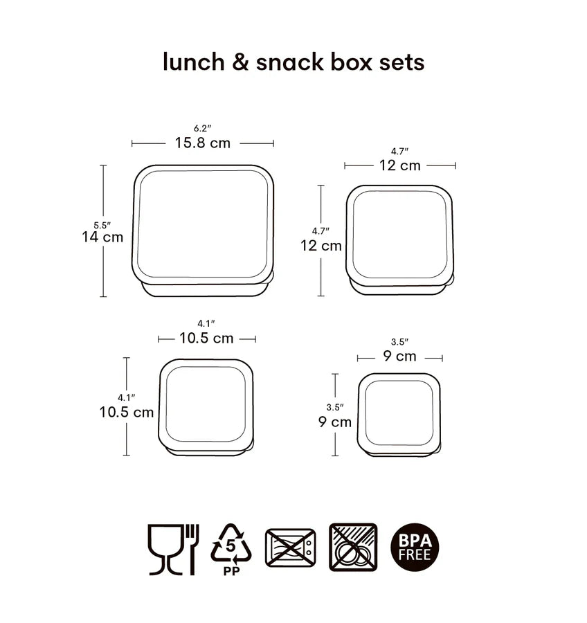 Lunch & Snack Box Set - Princesses