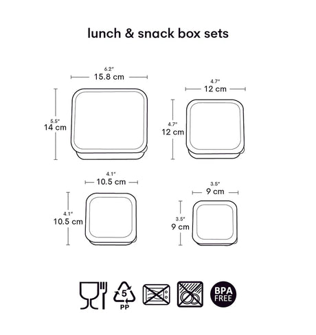 Lunch and Snack Box Set - Unicorn Dreams