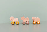 Wooden Animal Car With Silicone Wheels - Mr. Lion