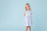Ruffle Dress - Blue Belle