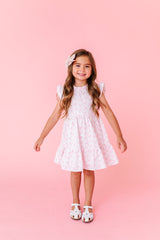 Ruffle Dress - Blush Bows