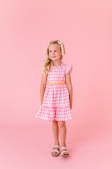 Ruffle Dress - Pink Popsicles
