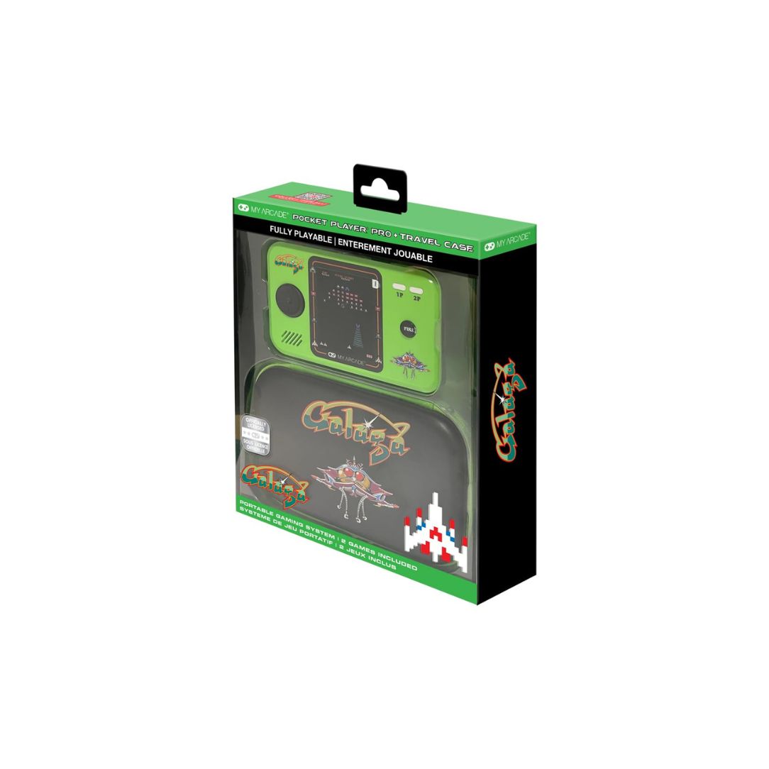 Galaga Pocket Player Pro with Travel Case