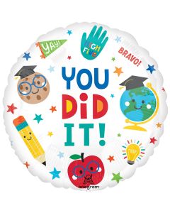 18" Graduation Fun YOU DID IT Foil Balloon